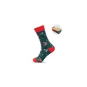 Variante vert - Chaussettes personnalisables de Noël avec logo - SOC MEDIUM