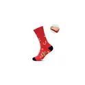 Variante rouge - Chaussettes personnalisables de Noël avec logo - SOC MEDIUM