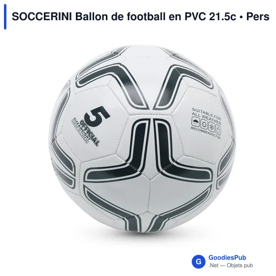 SOCCERINI Ballon de football en PVC 21.5cm - Image 2