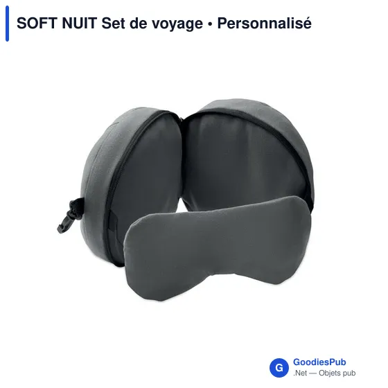 Set de voyage personnalisable SOFT NUIT avec logo - Image 1