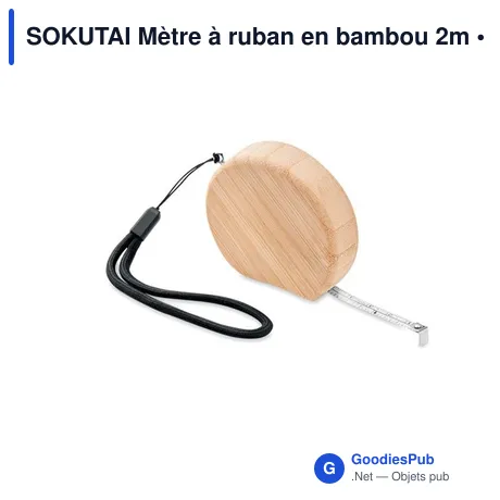 SOKUTAI Mètre à ruban en bambou 2m