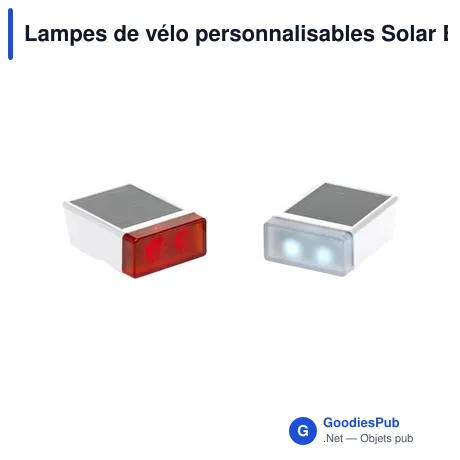Lampes de vélo personnalisables Solar Bikelight avec logo