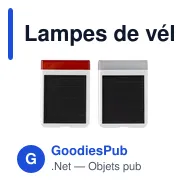 Lampes de vélo personnalisables Solar Bikelight avec logo - Miniature 2