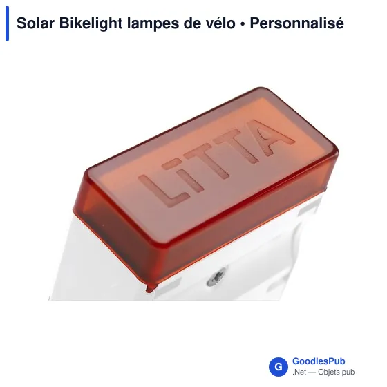 Lampes de vélo personnalisables Solar Bikelight avec logo - Image 3