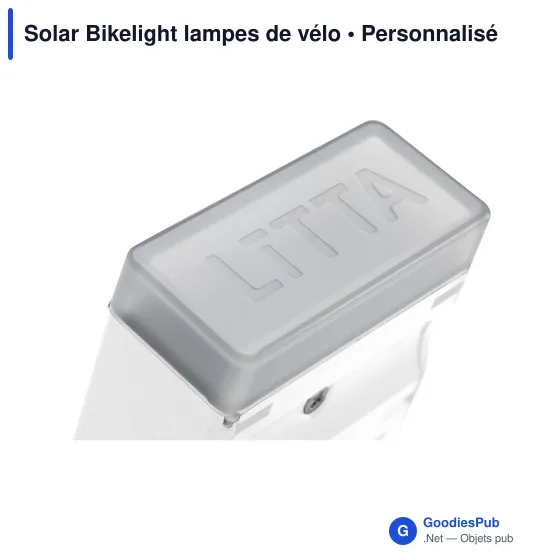 Lampes de vélo personnalisables Solar Bikelight avec logo - Image 4