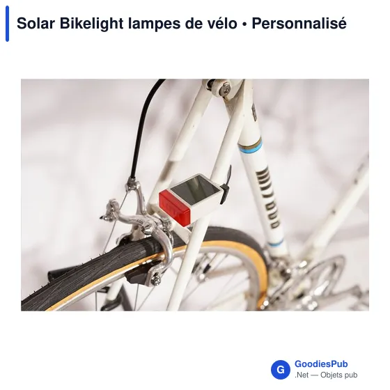 Lampes de vélo personnalisables Solar Bikelight avec logo - Image 8