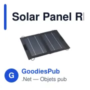 Chargeur solaire personnalisable 10W avec logo - Solar Panel RPET - Miniature 1