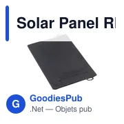 Chargeur solaire personnalisable 10W avec logo - Solar Panel RPET - Miniature 2