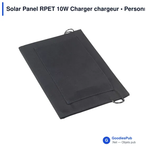 Chargeur solaire personnalisable 10W avec logo - Solar Panel RPET - Image 2