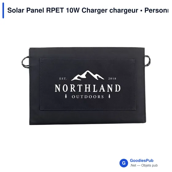Chargeur solaire personnalisable 10W avec logo - Solar Panel RPET - Image 11