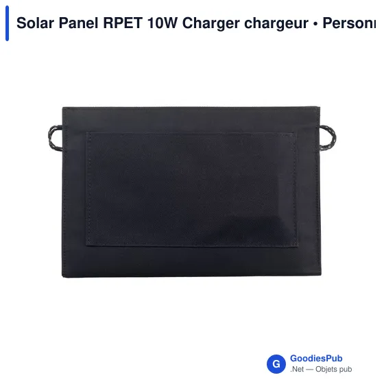 Chargeur solaire personnalisable 10W avec logo - Solar Panel RPET - Image 3