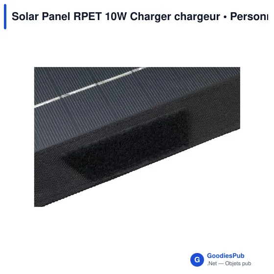 Chargeur solaire personnalisable 10W avec logo - Solar Panel RPET - Image 5