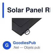 Chargeur solaire personnalisable 10W avec logo - Solar Panel RPET - Miniature 6
