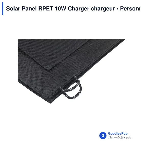 Chargeur solaire personnalisable 10W avec logo - Solar Panel RPET - Image 6