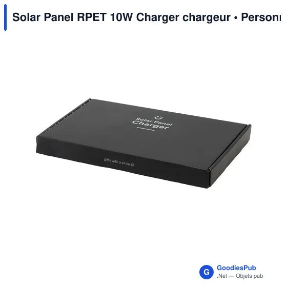 Chargeur solaire personnalisable 10W avec logo - Solar Panel RPET - Image 7