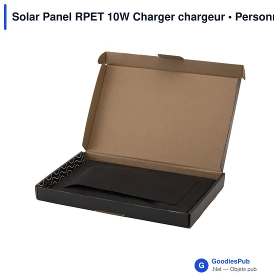 Chargeur solaire personnalisable 10W avec logo - Solar Panel RPET - Image 8