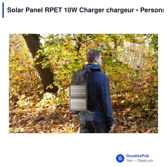 Chargeur solaire personnalisable 10W avec logo - Solar Panel RPET - Image 10