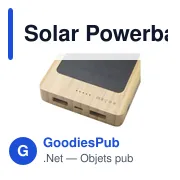 Chargeur externe personnalisable Solar Powerbank 8000+ avec logo - Miniature 4