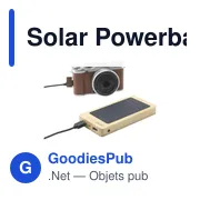 Chargeur externe personnalisable Solar Powerbank 8000+ avec logo - Miniature 8