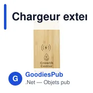 Chargeur externe personnalisable Solar Powerbank 8000+ avec logo - Miniature 9