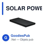 SOLAR POWERFLAT Powerbank solaire 8000mAh - Miniature 8