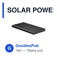 SOLAR POWERFLAT Powerbank solaire 8000mAh - Miniature 9