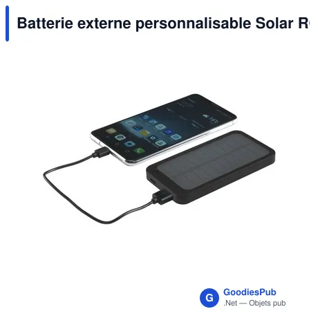 Batterie externe personnalisable Solar RCS Powerbank 4000 avec logo