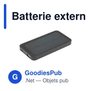 Batterie externe personnalisable Solar RCS Powerbank 4000 avec logo - Miniature 2
