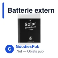 Batterie externe personnalisable Solar RCS Powerbank 4000 avec logo - Miniature 3