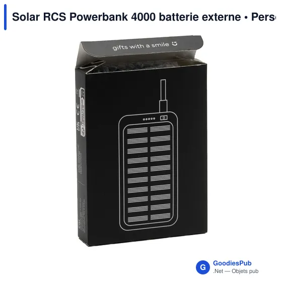 Batterie externe personnalisable Solar RCS Powerbank 4000 avec logo - Image 4