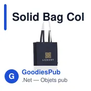 Sac cabas personnalisable en toile recyclée avec logo - Solid Bag Colour GRS - Miniature 1