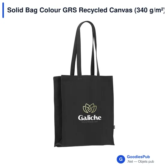 Sac cabas personnalisable en toile recyclée avec logo - Solid Bag Colour GRS - Image 12