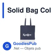 Sac cabas personnalisable en toile recyclée avec logo - Solid Bag Colour GRS - Miniature 4