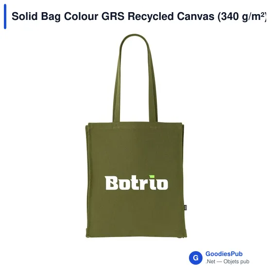 Sac cabas personnalisable en toile recyclée avec logo - Solid Bag Colour GRS - Image 6