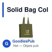 Sac cabas personnalisable en toile recyclée avec logo - Solid Bag Colour GRS - Miniature 7