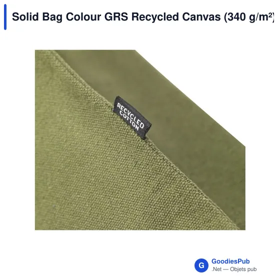Sac cabas personnalisable en toile recyclée avec logo - Solid Bag Colour GRS - Image 8