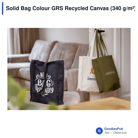 Sac cabas personnalisable en toile recyclée avec logo - Solid Bag Colour GRS - Image 9