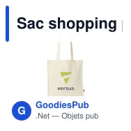 Sac shopping personnalisable Solid Bag GRS Recycled Canvas avec logo - Miniature 4