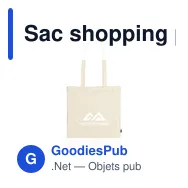 Sac shopping personnalisable Solid Bag GRS Recycled Canvas avec logo - Miniature 5