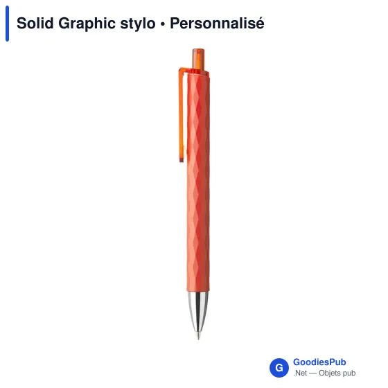 Stylo bille personnalisable Solid Graphic avec logo - Image 3