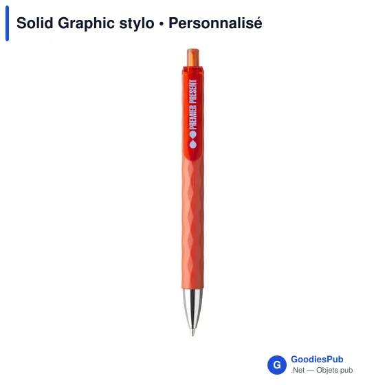 Stylo bille personnalisable Solid Graphic avec logo - Image 4