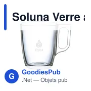 Verre à Thé/Café personnalisable avec logo - Soluna 250 ml - Miniature 1