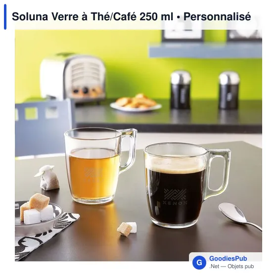 Verre à Thé/Café personnalisable avec logo - Soluna 250 ml - Image 3