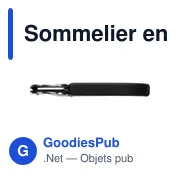 Sommelier en acier inoxydable personnalisable avec logo - Quincy - Miniature 1