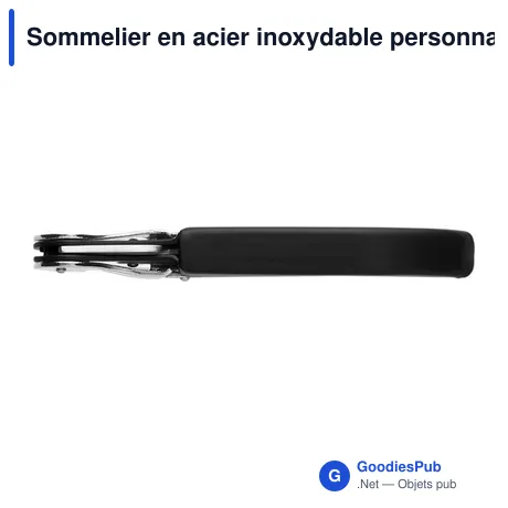 Sommelier en acier inoxydable personnalisable avec logo - Quincy