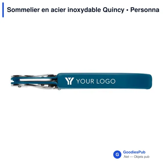 Sommelier en acier inoxydable personnalisable avec logo - Quincy - Image 11