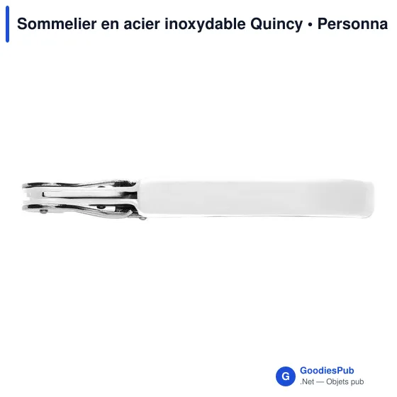 Sommelier en acier inoxydable personnalisable avec logo - Quincy - Image 4