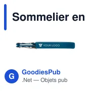 Sommelier en acier inoxydable personnalisable avec logo - Quincy - Miniature 7