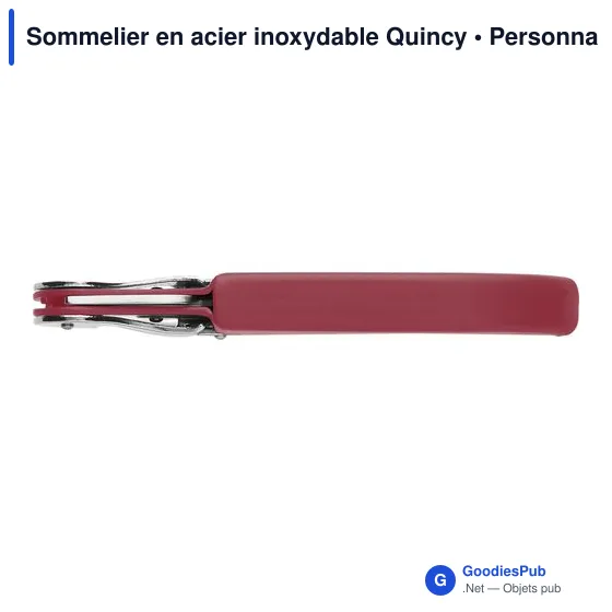 Sommelier en acier inoxydable personnalisable avec logo - Quincy - Image 8