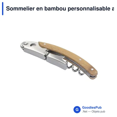 Sommelier en bambou personnalisable avec logo - Jameson